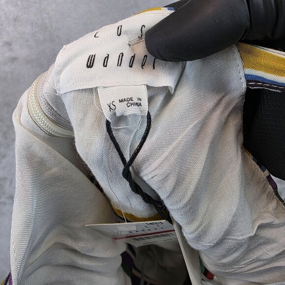 Lost + Wander Jumpsuit Womens XS Multi Stripe Wide Leg Belted Sleeveless NWT - Picture 14 of 16